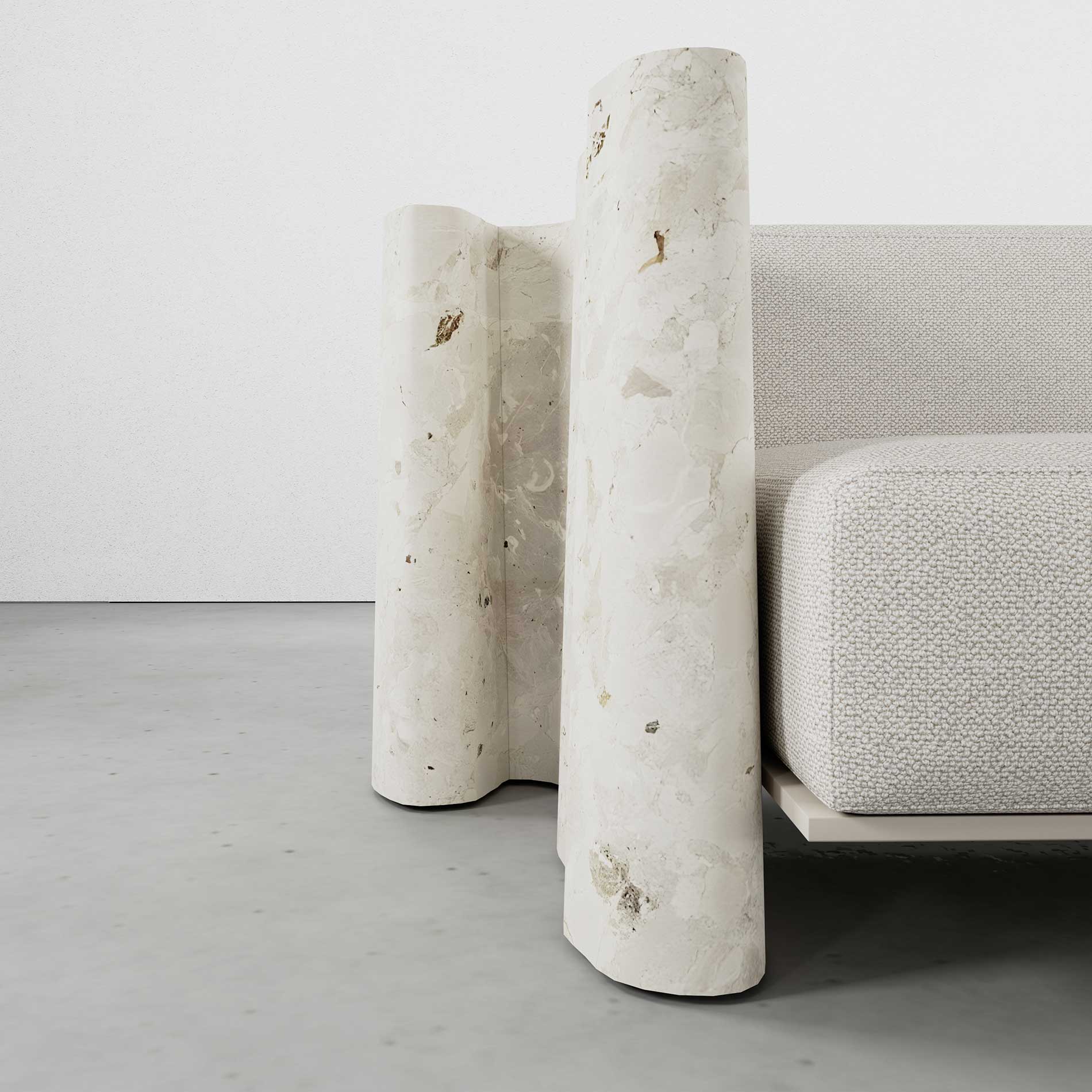 Bellagio Breccia Aurora Collection by MelchiorriStudioGallery - Sofa in Breccia Aurora Marble - Handcrafted