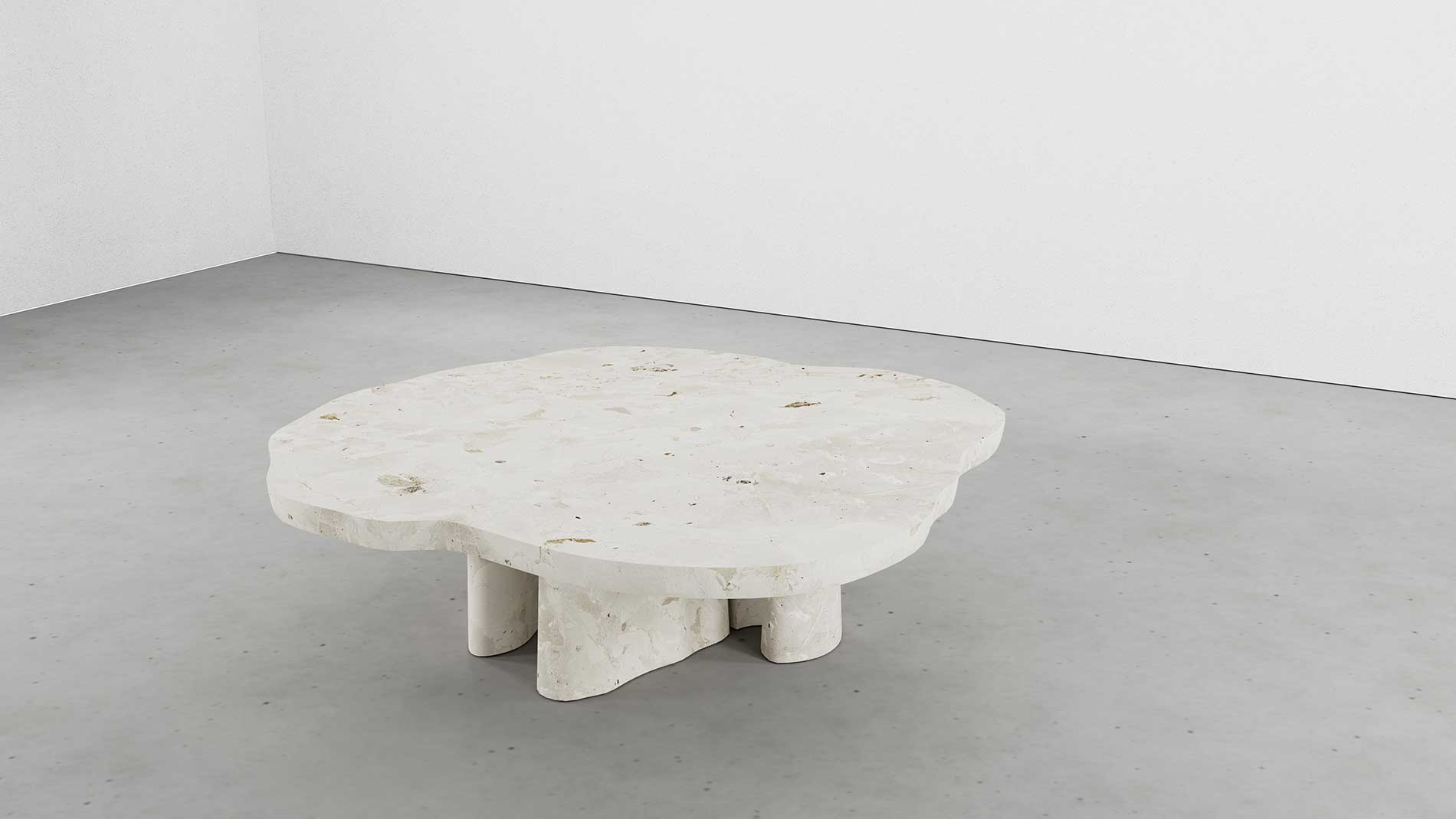 Bellagio Breccia Aurora Collection by MelchiorriStudioGallery - Coffee table in Breccia Aurora Marble - Handcrafted