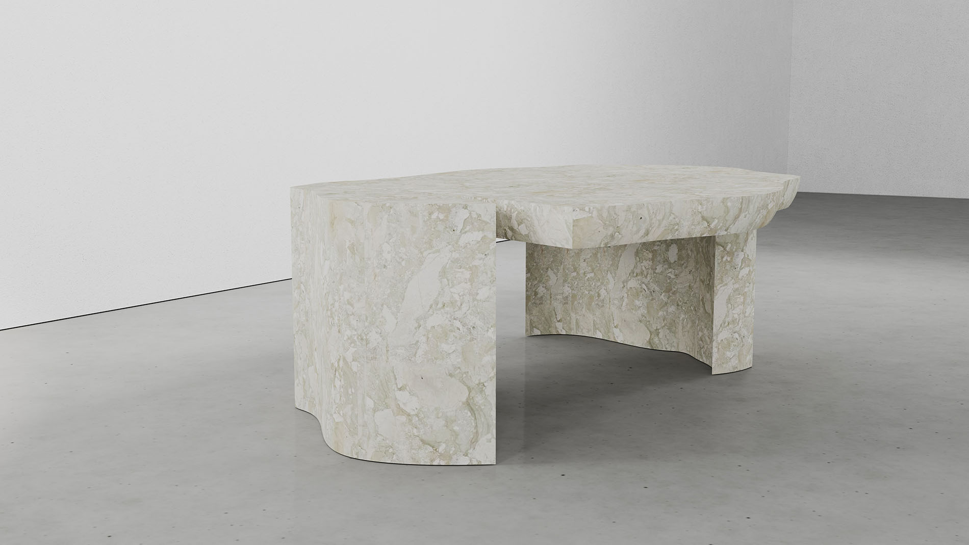 Cernobbio Collection by MelchiorriStudioGallery - Coffee Table - Limited Edition in Ceppo Siciliano Marble - Handcrafted, hand carved marble