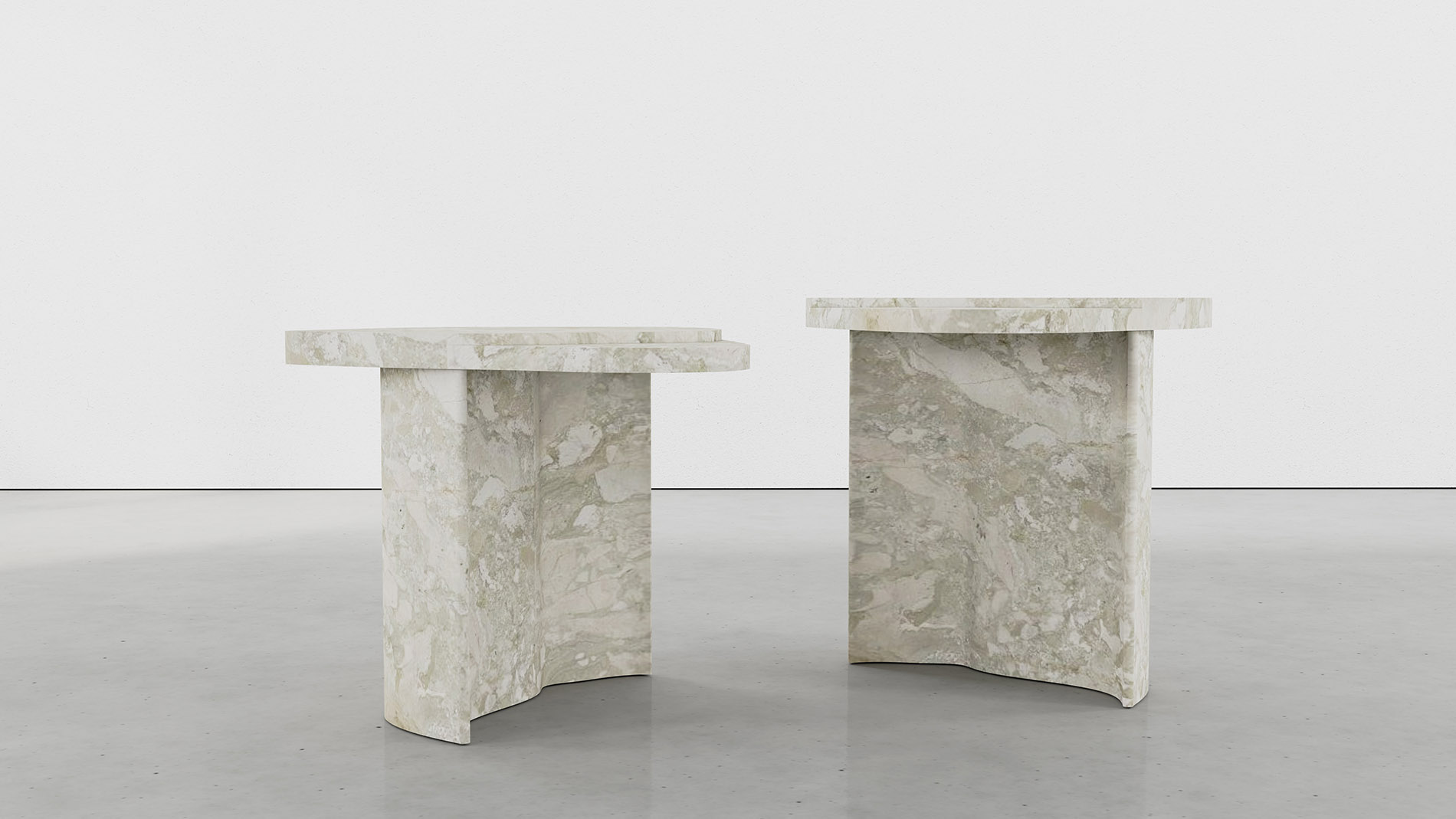Cernobbio Collection by MelchiorriStudioGallery - Side table - Limited Edition in Ceppo Siciliano Marble - Handcrafted, hand carved marble