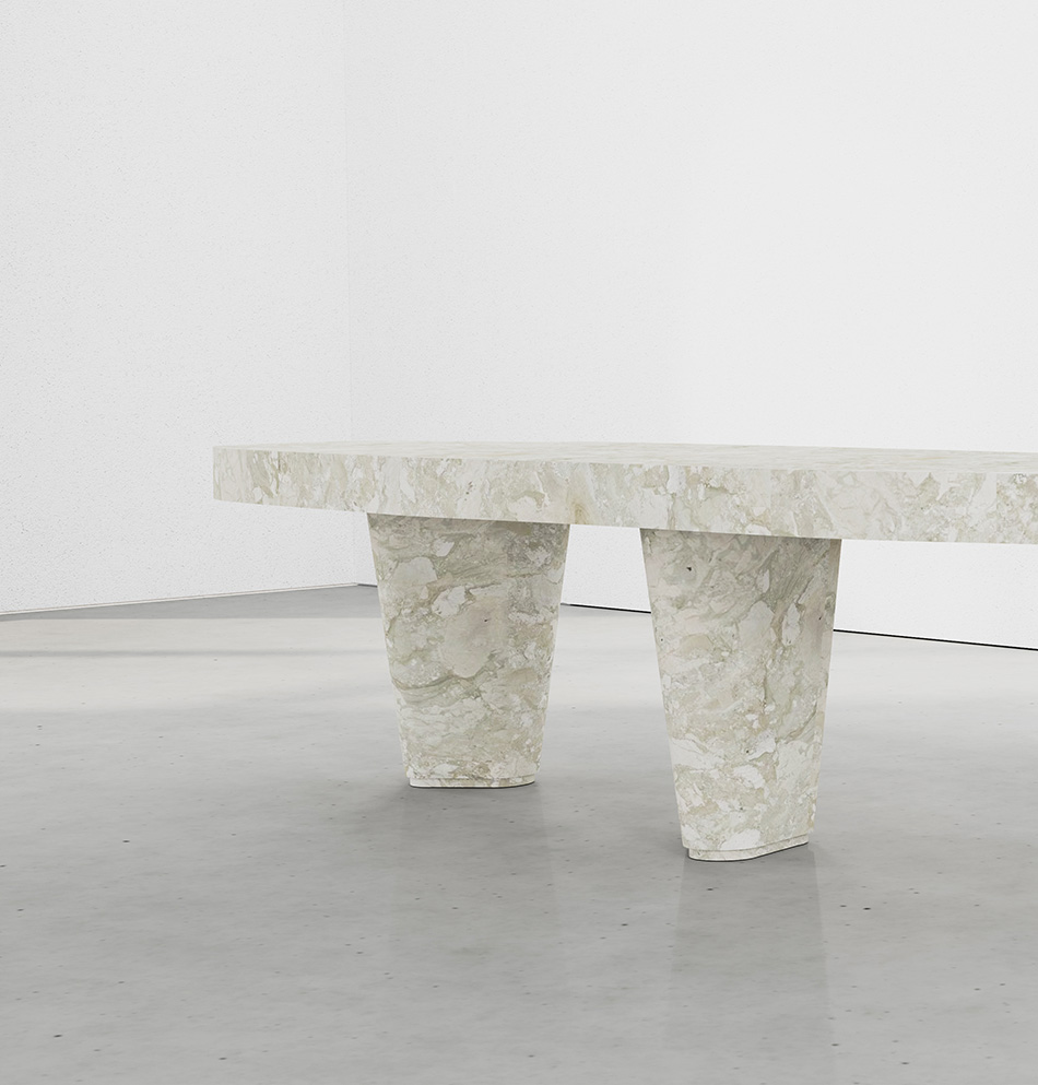 Como Breccia Botticelli Collection by MelchiorriStudioGallery - Bench - Limited edition in Breccia Botticelli marble - Handcrafted - Designed by Sauro Melchiorri