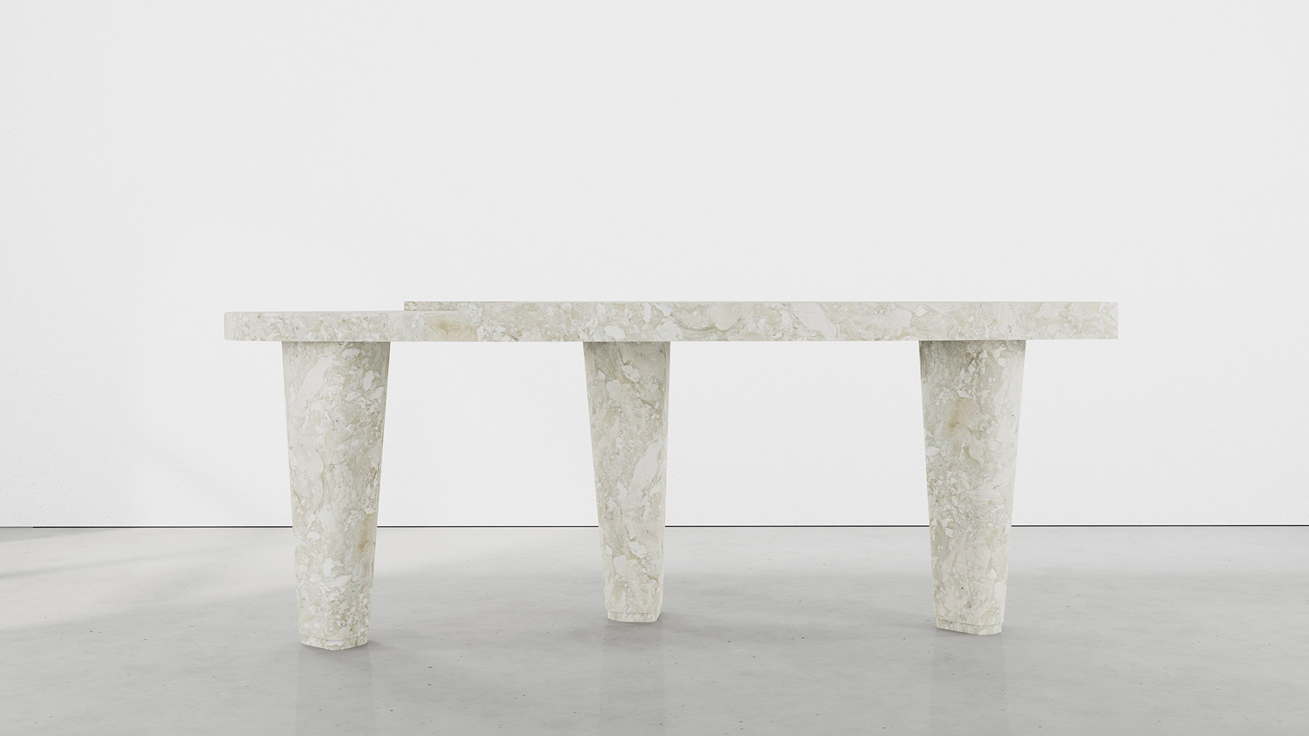 Como Breccia Botticelli  Collection by MelchiorriStudioGallery - Console - Limited edition in Breccia Botticelli marble - Handcrafted - Designed by Sauro Melchiorri