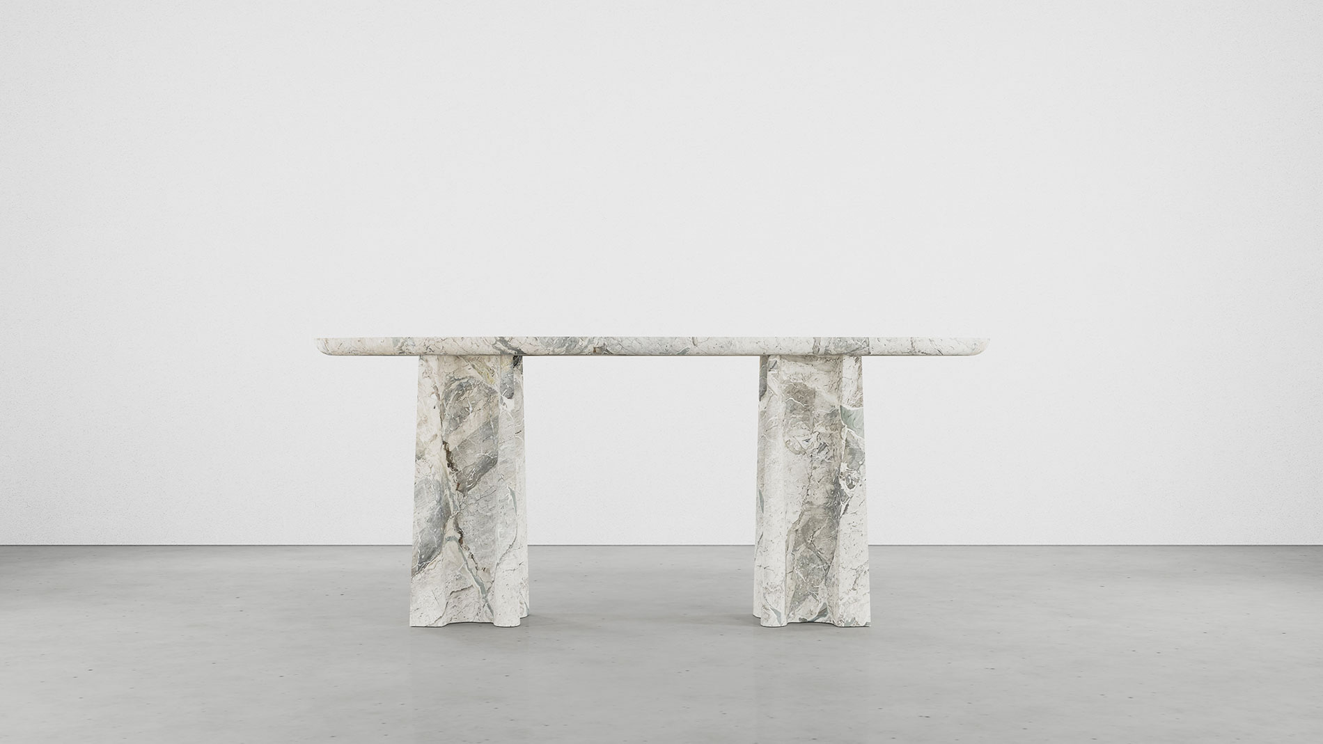 Console in Breccia Blue Marble - Lerici Blue Collection by MelchiorriStudioGallery  - Limited Edition in Breccia Blue Marble - Handcrafted