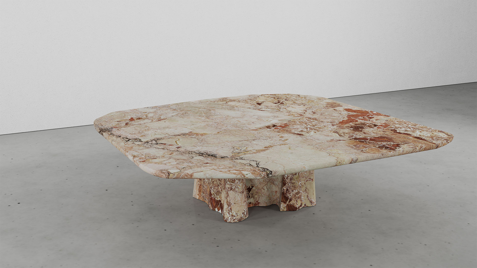 Lerici Breccia Pernice Collection by MelchiorriStudioGallery - Marble Coffee Table - Limited Edition in Breccia Pernice Marble - Handcrafted
