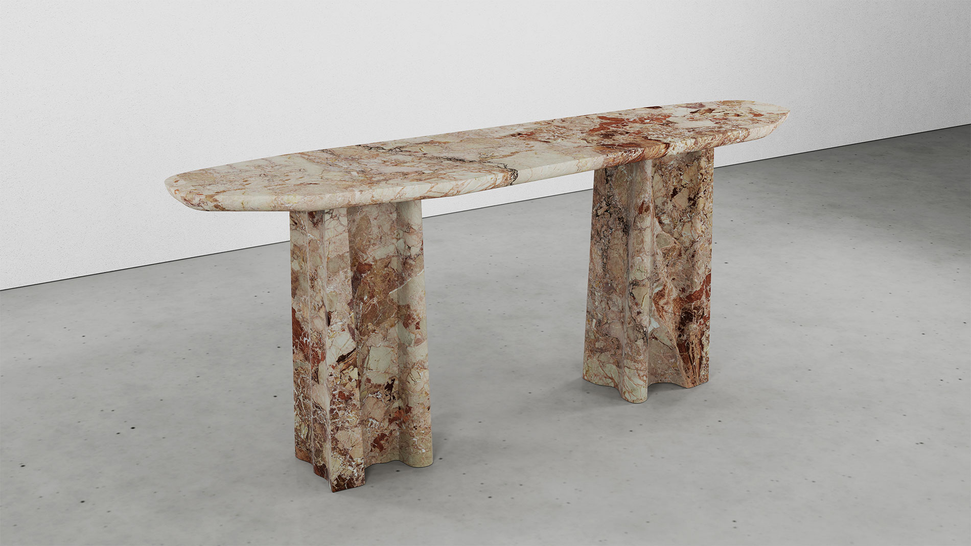 Console in Breccia Pernice - Lerici Breccia Pernice Collection by MelchiorriStudioGallery - Handcrafted