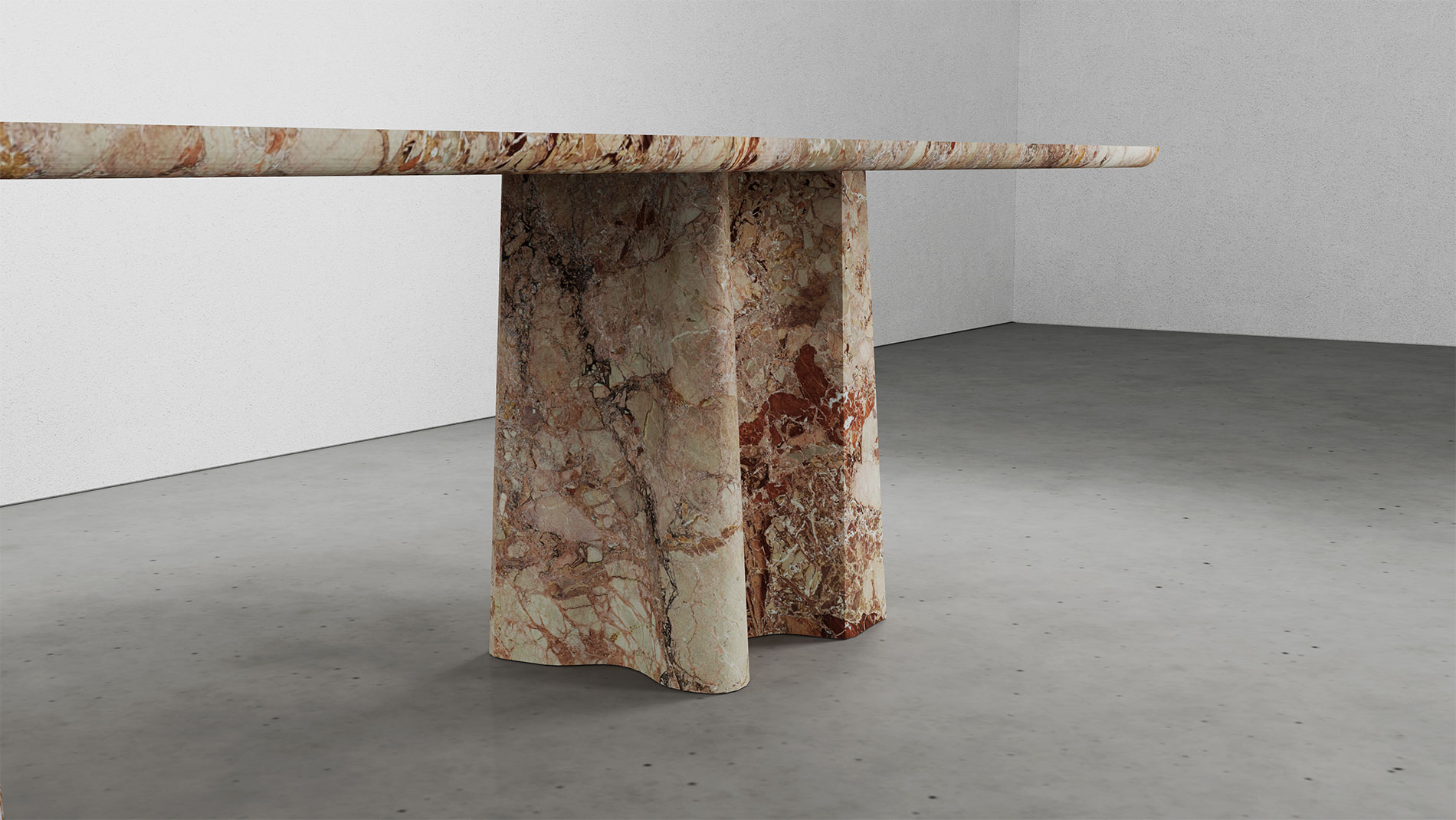 Lerici Breccia Pernice Collection by MelchiorriStudioGallery - Marble Dining Table - Limited Editions in Breccia Pernice Marble - Handcrafted