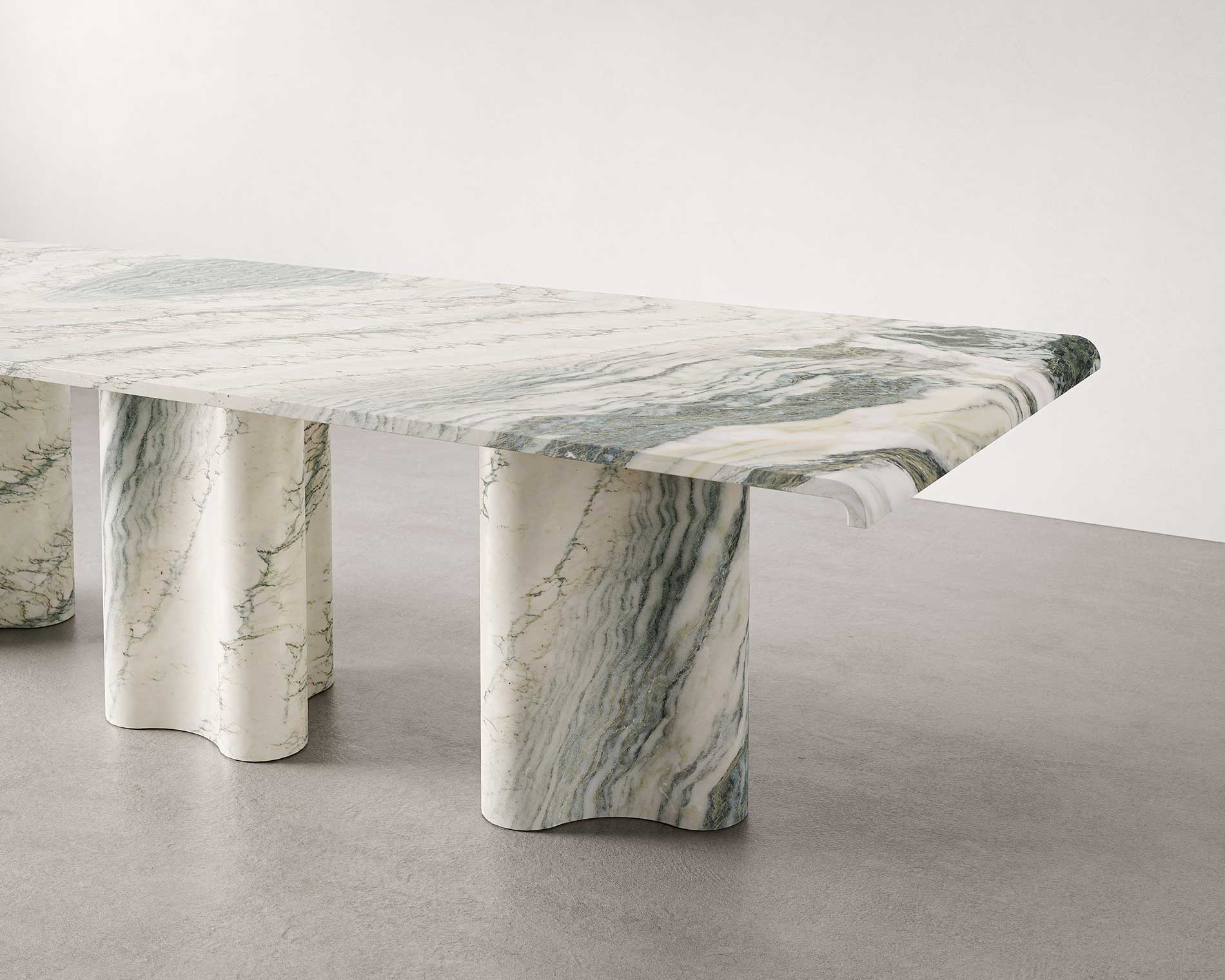 Pietrasanta Collection by MelchiorriStudioGallery - Marble Dining Table - Limited Edition in Verde Cipollino Marble - Handcrafted