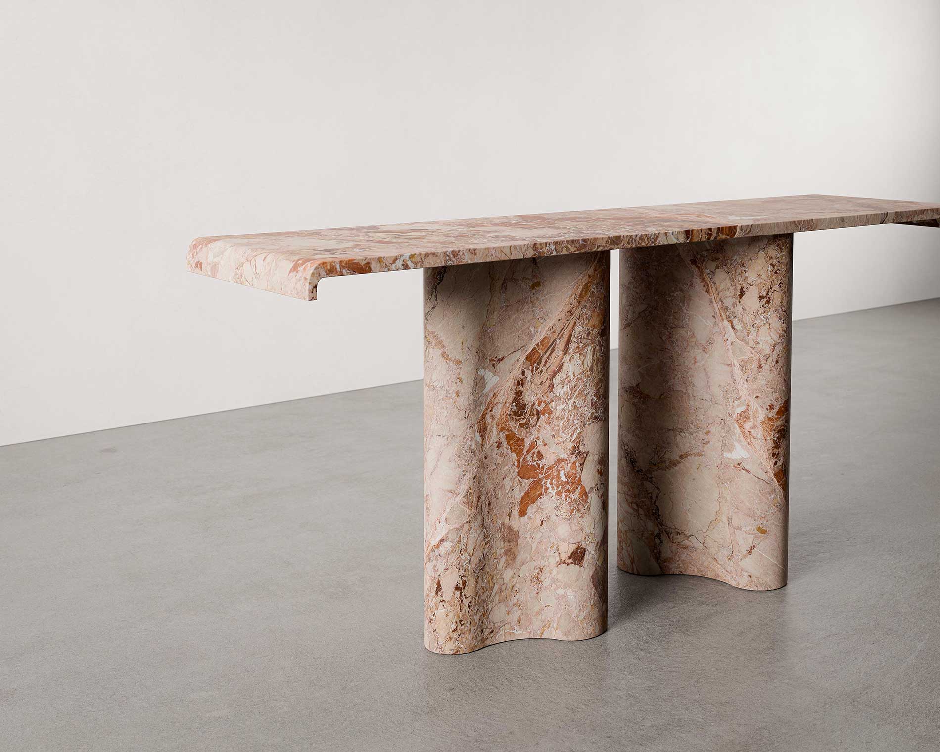 Pietrasanta Breccia Pernice Collection by MelchiorriStudioGallery - Marble Console   - Limited Edition in Pernice Marble - Handcrafted