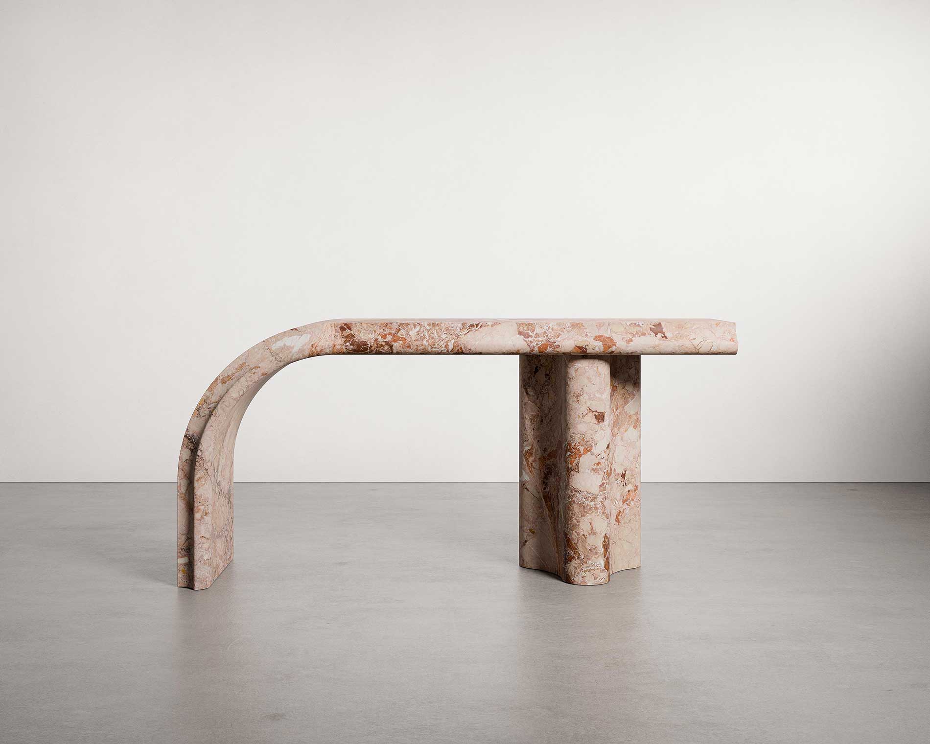 Pietrasanta Breccia Pernice Collection by MelchiorriStudioGallery - Console in Breccia Pernice Marble - Handcrafted