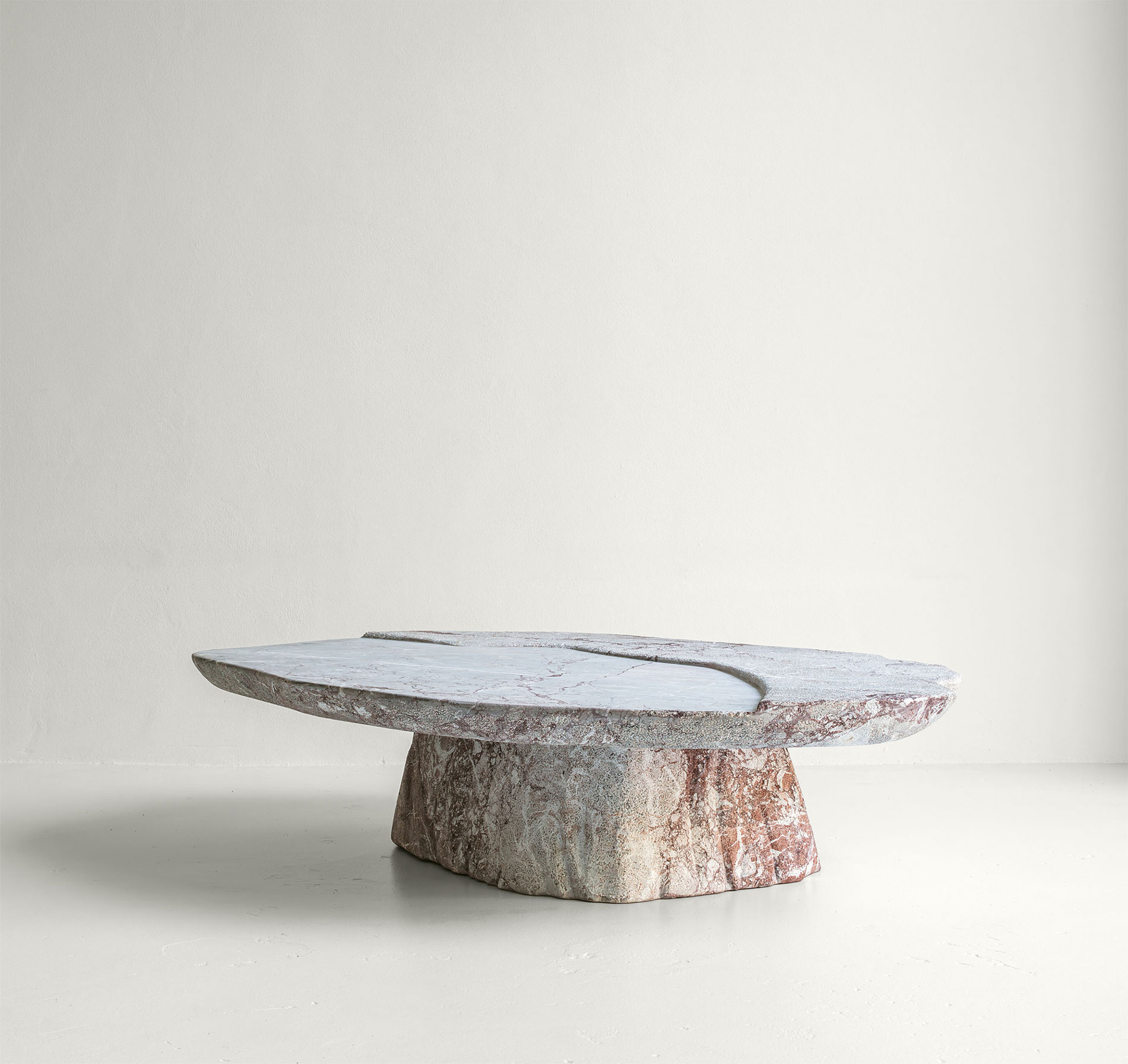 Positano Rosso Venere Collection by Melchiorri Studio Gallery - Coffee table  in Rosso Venere Marble - Handcrafted