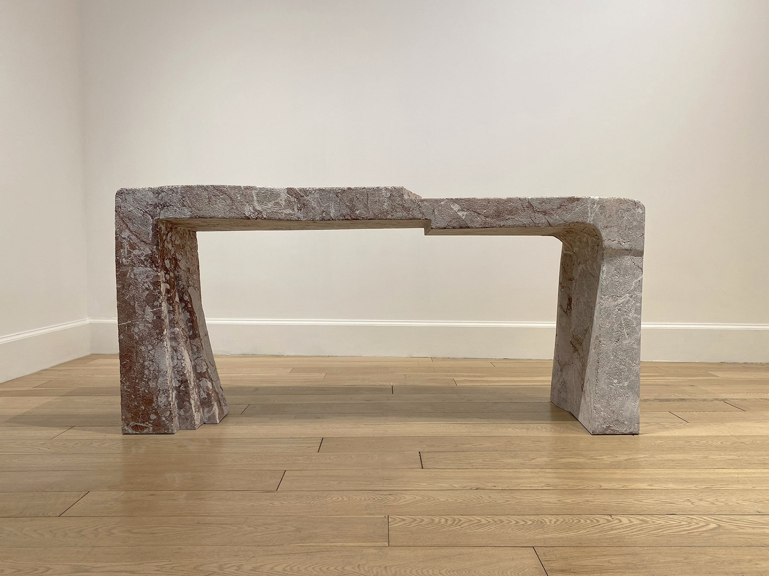 Positano Rosso Venere Collection by Melchiorri Studio Gallery - Console in Rosso Venere Marble - Handcrafted