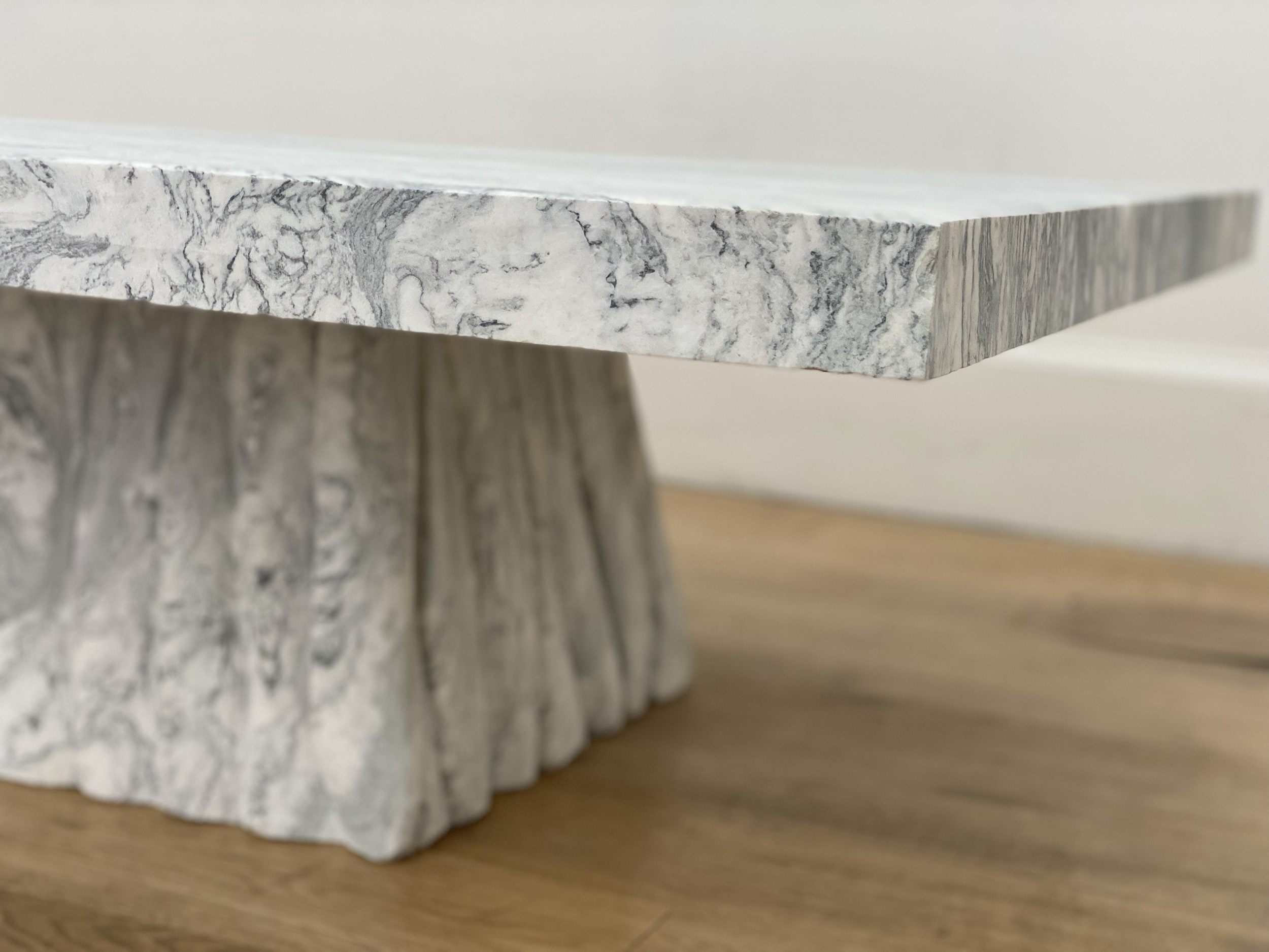 Praiano Verde Cipollino Collection by MelchiorriStudioGallery - Rectangular coffee table  in Verde Cipollino Marble - Handcrafted