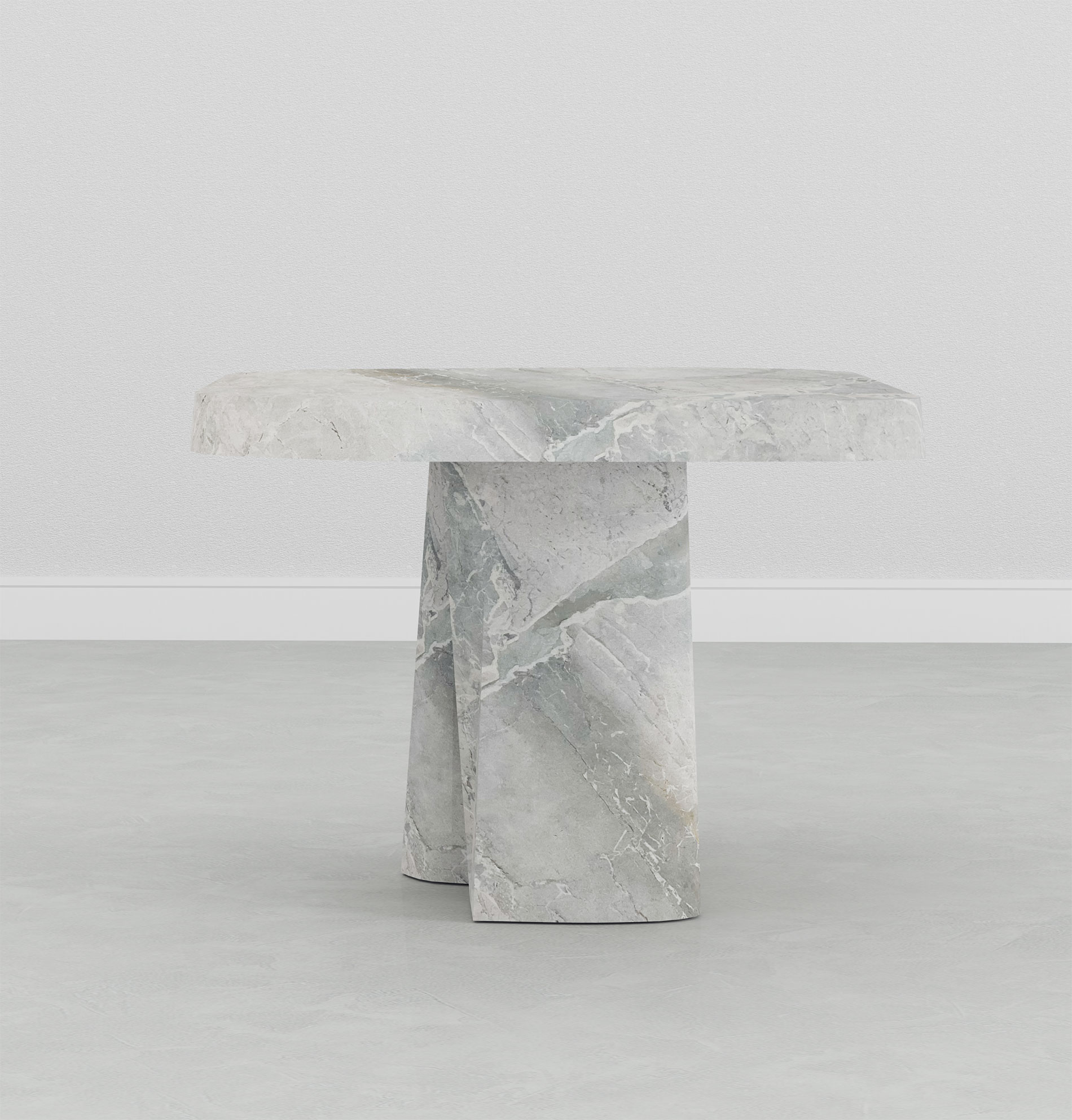 Sirmione Breccia Blue Collection by MelchiorriStudioGallery - Sidetable  - Limited Edition in Breccia Blue Marble - Handcrafted